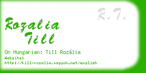 rozalia till business card